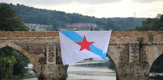 Galiza Nova iza unha estreleira xigante na Ponte Romana de Lugo | BNG
