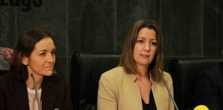 A ministra de Industria, Comercio e Turismo, Reyes Maroto, e a alcaldesa de Lugo, Lara Méndez | Óscar Bernárdez