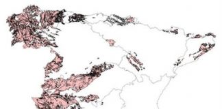 Mapa da presenza relevante do gas radon no Estado | UNED