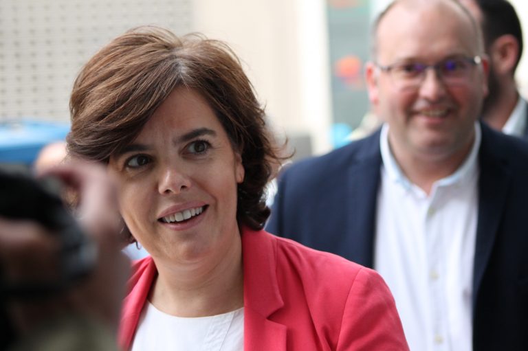 Soraya Sáenz de Santamaría, candidata á presidencia do Partido Popular, en Lugo | Óscar Bernárdez