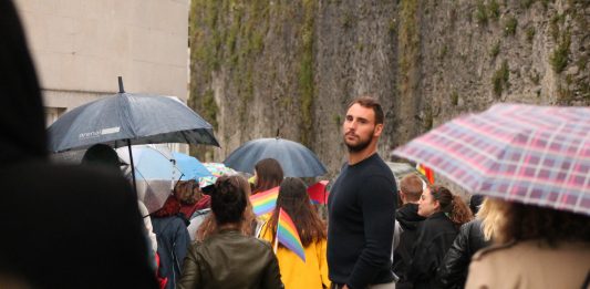 Víctor Gutiérrez na manifestación do Orgullo LGTBIQA+ en Lugo | Óscar Bernárdez