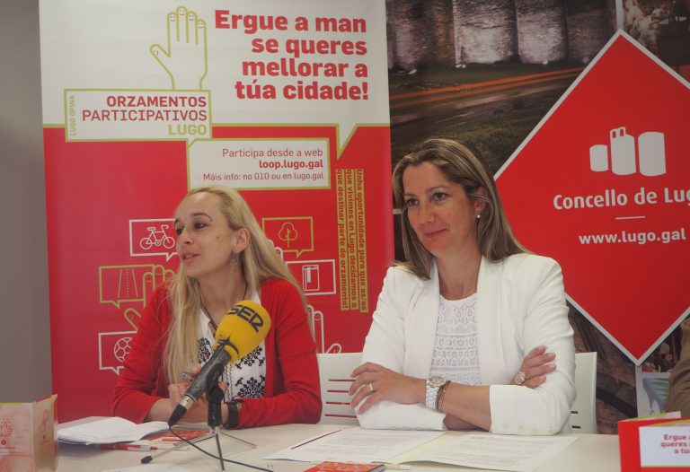 A concelleira de Cidadanía e responsable dos Orzamentos Participativos, Rosana Rielo, e a alcaldesa de Lugo, Lara Méndez | Concello de Lugo