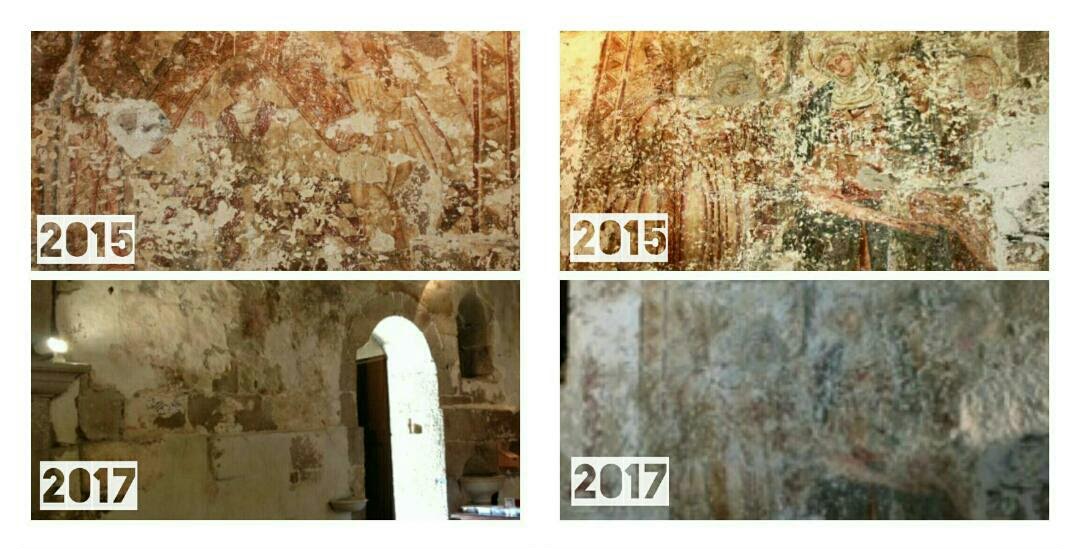 Evolución dos frescos de Vilares | Lareira de Soños