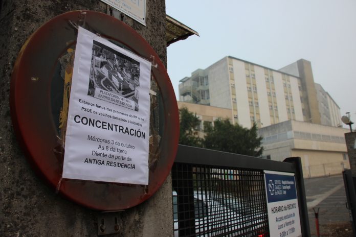 Cartaz da concentración convocada para o 3 de outubro na Residencia | Plataforma Veciñal