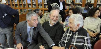 Antía Cal con Valentín García, secretario xeral de Política Lingüística da Consellería de Cultura | Xunta de Galicia