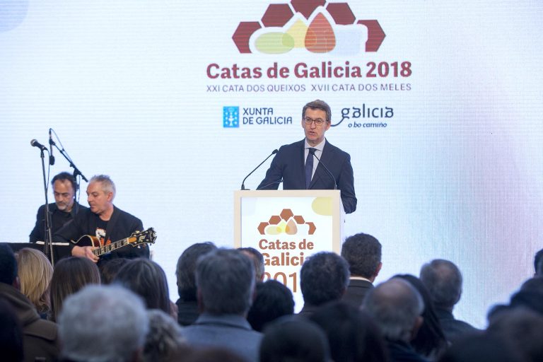 O presidente da Xunta, Alberto Núñez Feijóo, presidiu a entrega de premios da XXI edición de Catas dos Queixos de Galicia e da XVII edición de Catas dos Meles de Galicia | Xoán Crespo - Xunta de Galicia