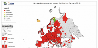Mapa da presenza da borreliose | UE
