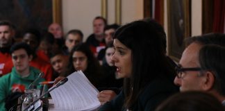 Olga Louzao denunciou o “afán de contaminar” propostas de Ciudadanos coma a introdución de exmilitares na Policía Local | Óscar Bernárdez