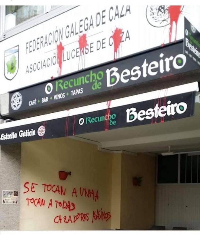 Pintadas na sede da Federación de Caza en Lugo | Federación Galega de Caza