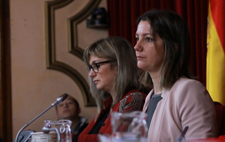 Lara Méndez, alcaldesa de Lugo, durante o pleno de xaneiro | Óscar Bernárdez