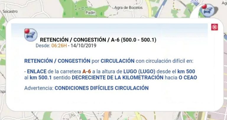 Grandes colas no Ceao tras o accidente dun trailer