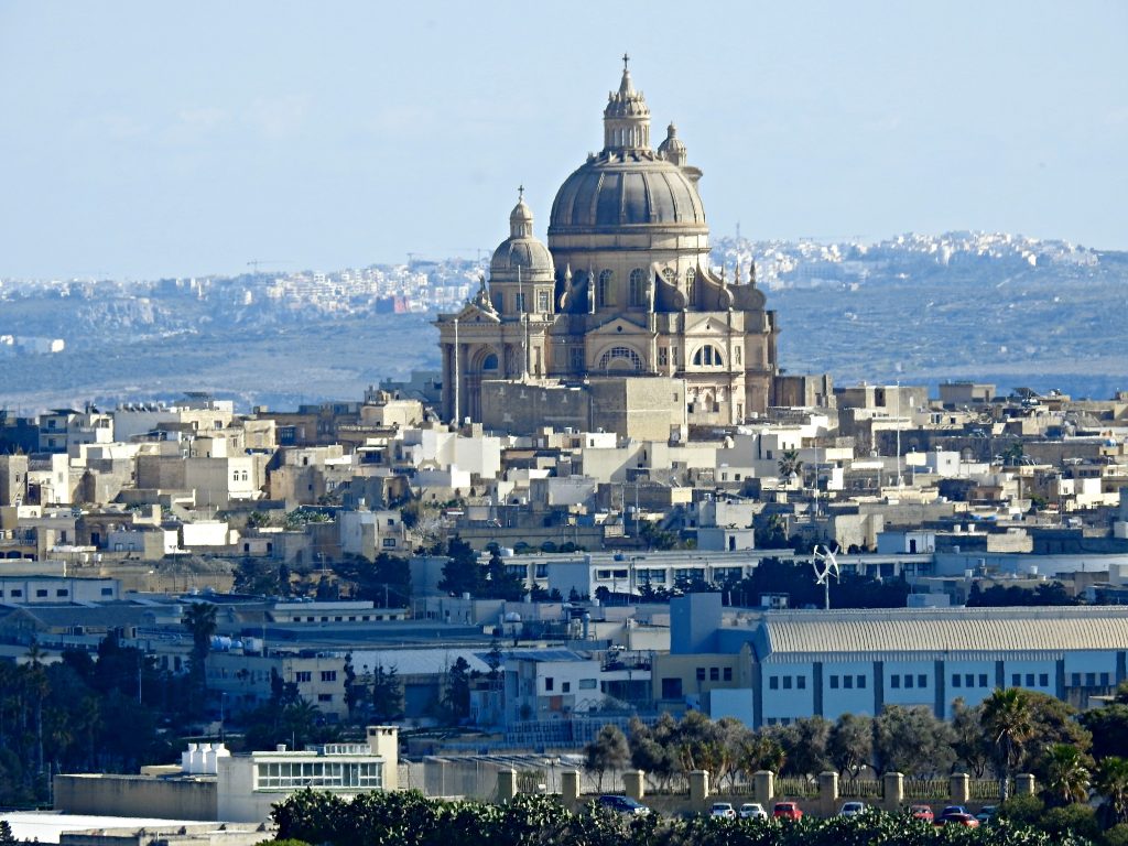 Vistas da Xewkija Rotunda dende a Cittadella de Gozo (Guido Álvarez Parga)