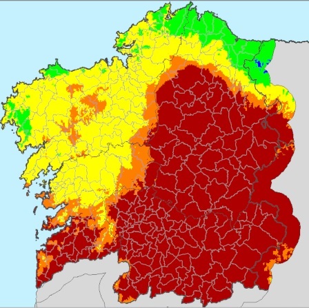 Case toda a provincia de Lugo en extremo risco de incendios