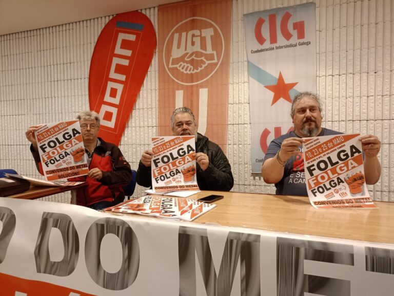 Os traballadores do metal en Lugo irán á folga o 10 de maio