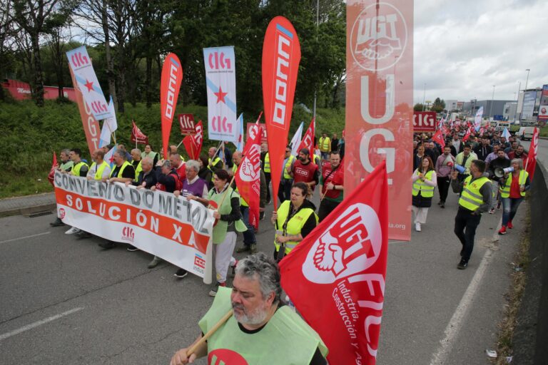 A folga do metal en Lugo “en aumento”, os sindicatos acusan á patronal de “tomarlles o pelo”
