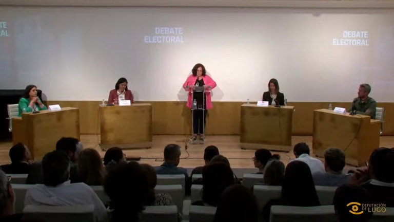 (Vídeo) Así foi o primeiro debate electoral dos candidatos en Lugo
