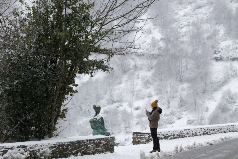 Volve a neve: máis de 70 estradas dos concellos da montaña afectadas