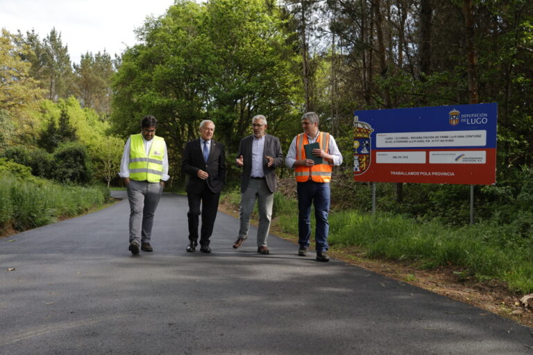 Melloras na estrada que conecta Lugo, O Corgo e o Páramo