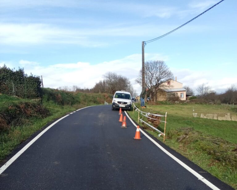 A Deputación arranxará o muro caído na estrada Lugo-Guntín