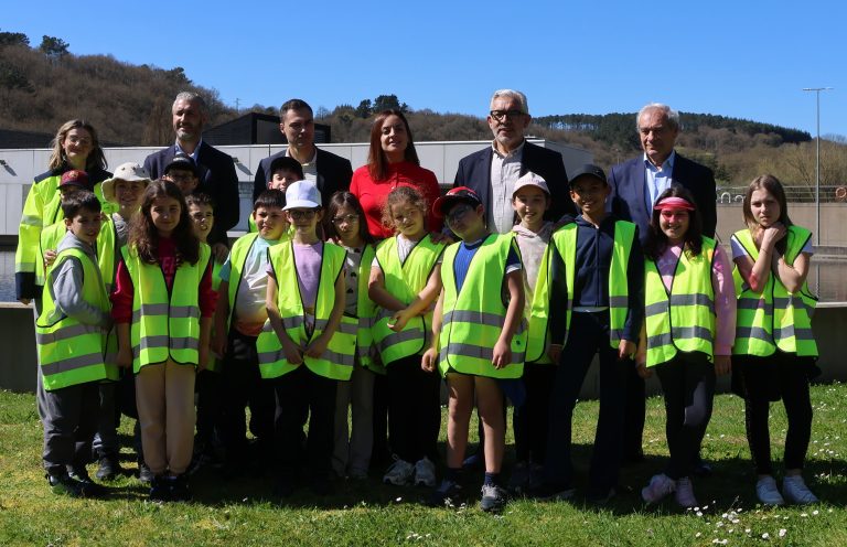Visita do alcalde e da presidenta da Deputación de Lugo á EDAR polo día Mundial da Auga