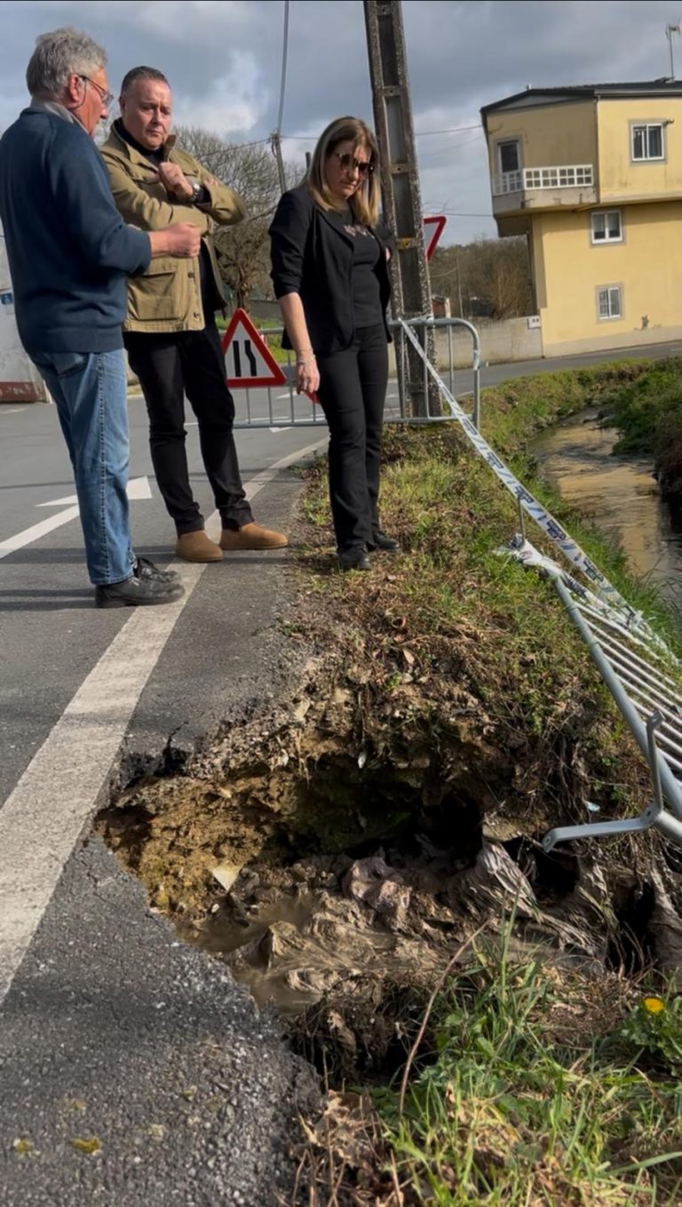 O PP local de Lugo denuncia o abandono da rotura do colector que verter augas fecais ao río Rato
