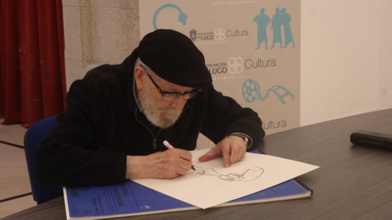 Abre o programa ilustrarNÓS cunha demostración de debuxo de Siro López
