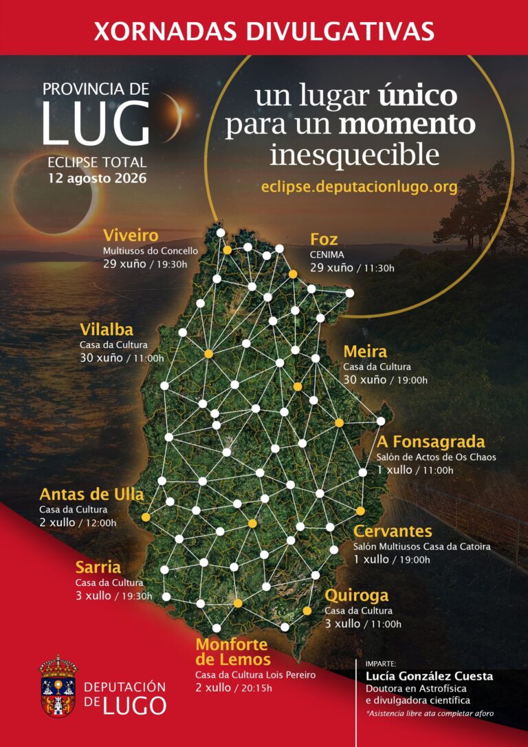 A Deputación de Lugo reparte 35.000 lentes homologadas ante o eclipse solar do 12 de agosto