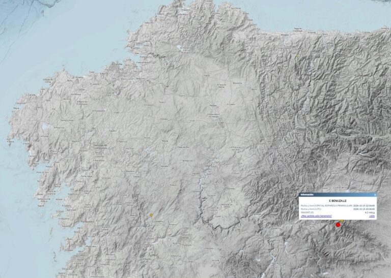 Un terremoto de 2,4 de magnitude no Bierzo sentiuse en varios puntos de Galicia